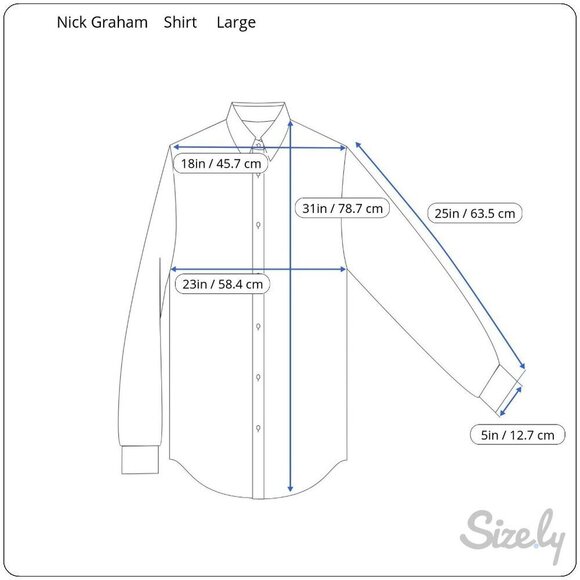 Nick Graham Mens Green Blue Plaid Stretch Modern Fit Button Down Shirt Large - Picture 5 of 8